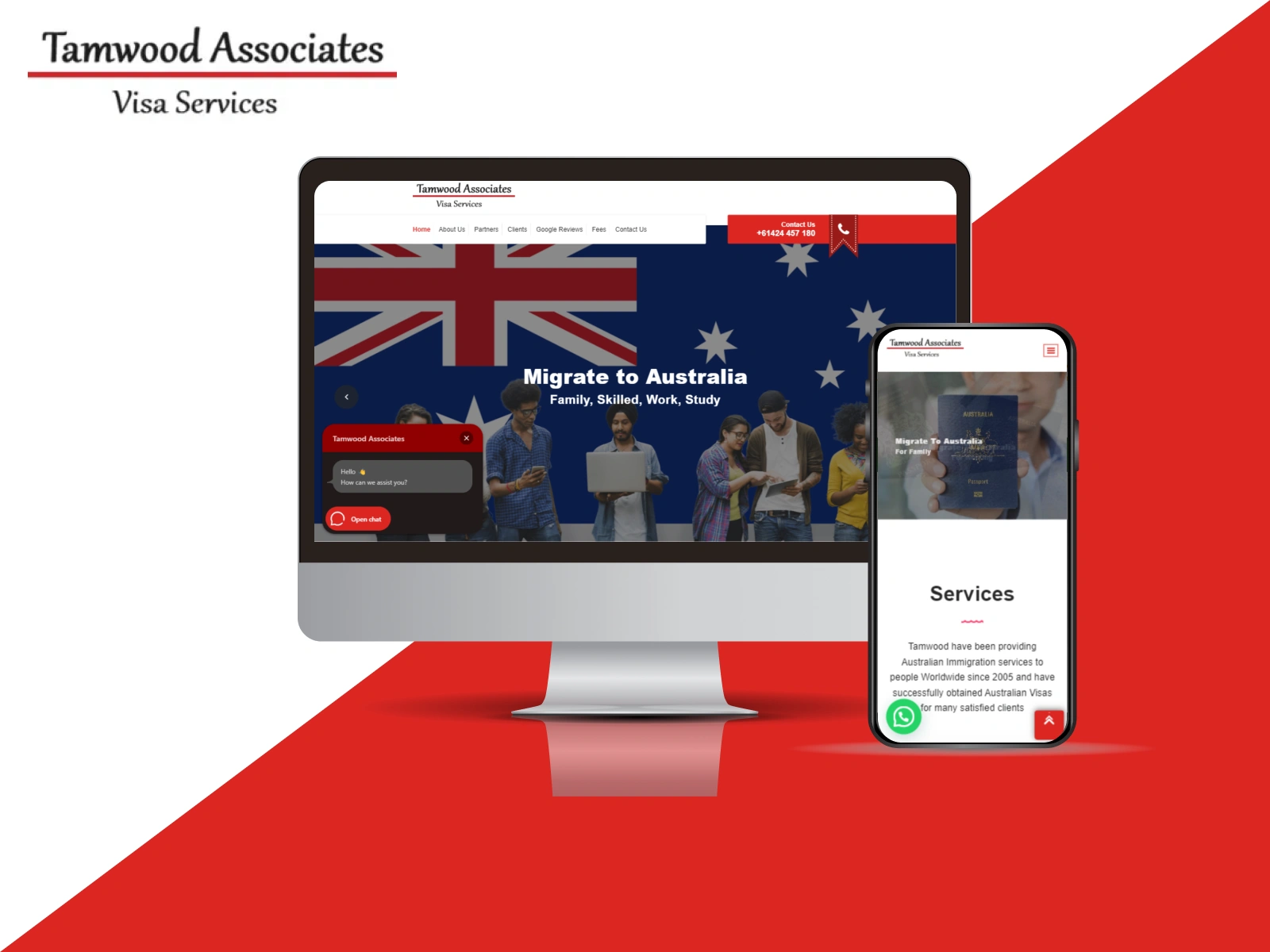 Tamwood Website preview